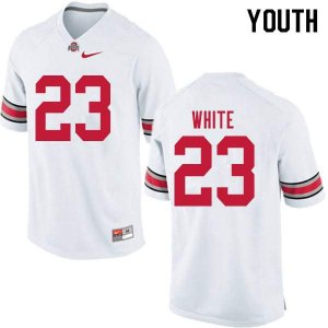 Youth Ohio State Buckeyes #23 De'Shawn White White Nike NCAA College Football Jersey For Sale EWW3844IY